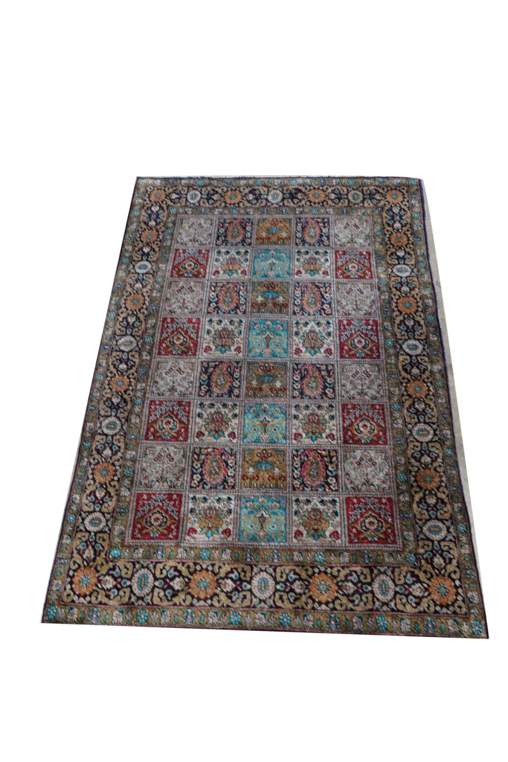 Appraisal: PERSIAN THROW CARPET ' X ' Condition