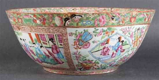 Appraisal: Chinese Export Rose Mandarin porcelain punch bowl for the Persian