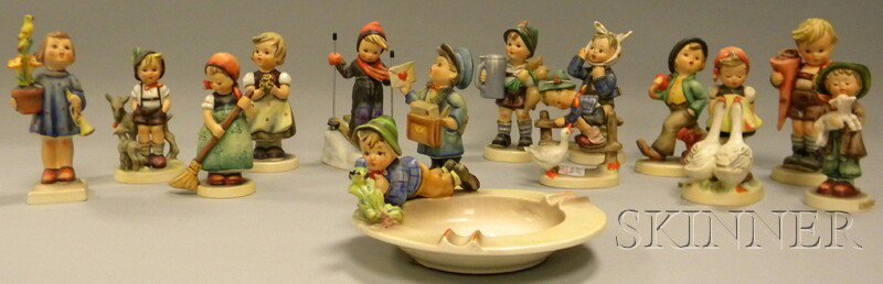 Appraisal: Thirteen Hummel Goebel Ceramic Figures and Figural Groups and an