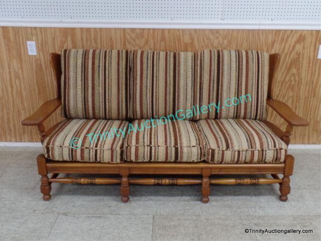 Appraisal: 's Early American Style Maple Sofa Believed to be Tell