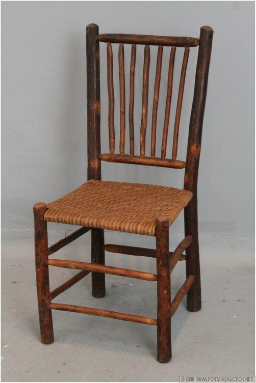 Appraisal: SGNED RUSTIC HICKORY FURN CO DIN RM CHAIR W x