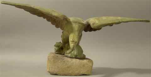 Appraisal: HUGE CAST IRON MODEL OF AN EAGLE from the Chesapeake