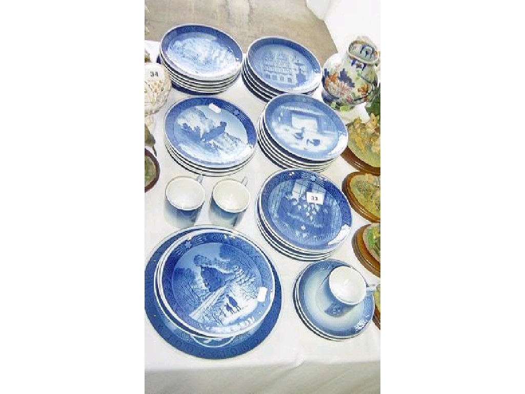 Appraisal: An extensive collection of Royal Copenhagen Christmas plates dating from