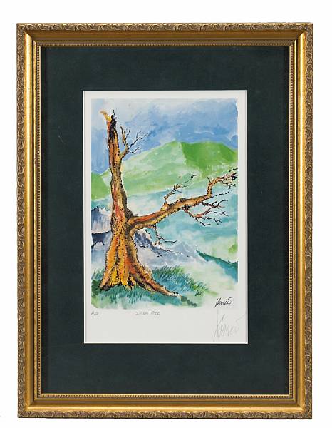 Appraisal: A Jerry Garcia signed artist's proof print titled Irish Tree