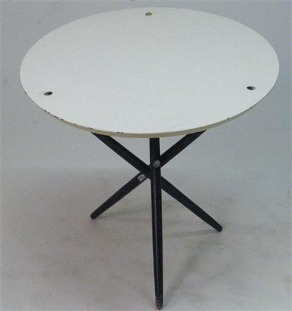 Appraisal: HANS BELLMAN swiss b - Tripod side table Designed by