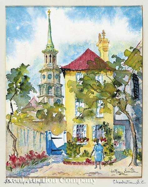 Appraisal: Edith deMay Smith American Charleston d St Philip's Steeple Charleston