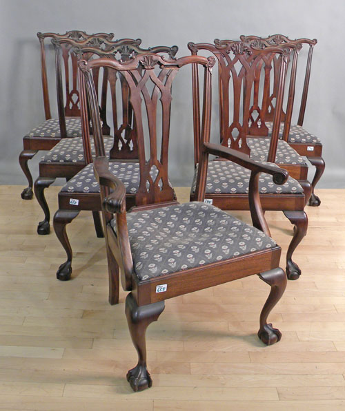 Appraisal: Assembled set of seven Centennial mahogany dining chairs