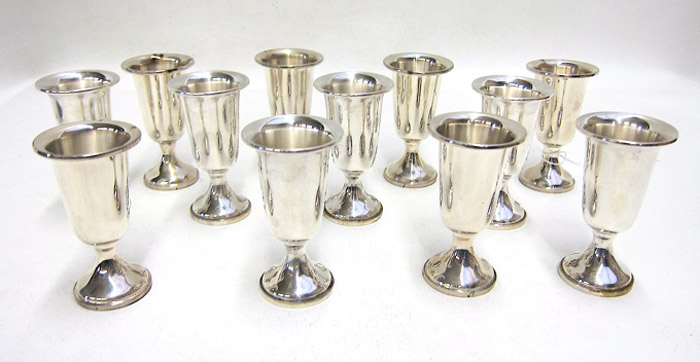 Appraisal: SET OF TWELVE TOWLE STERLING SILVER CORDIALS pattern Heights inches