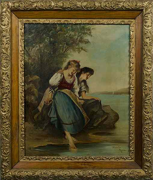 Appraisal: Italian Painting by Morelli Oil on Canvas Morelli Italian late