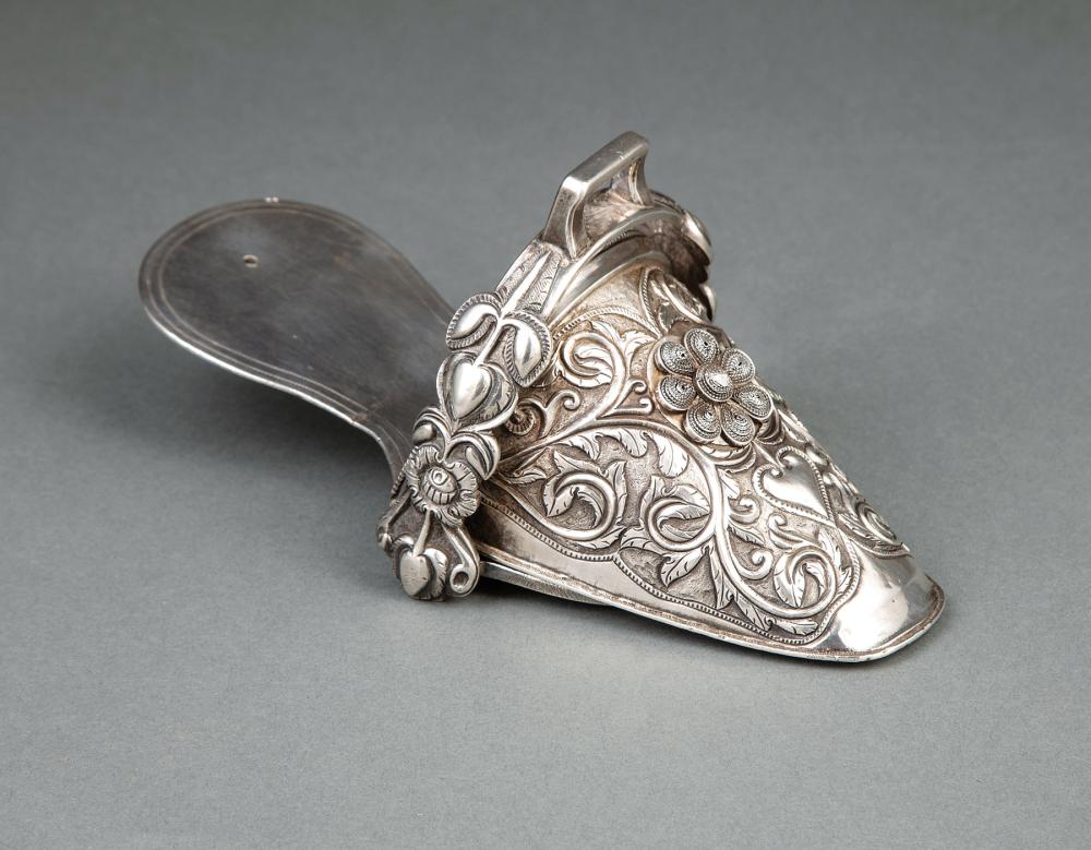 Appraisal: Spanish Colonial Silver Stirrup