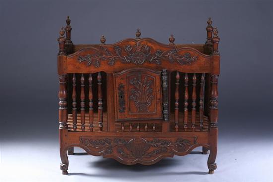 Appraisal: FRENCH PROVINCIAL FRUITWOOD PANETTIERE early th century without top Serpentine