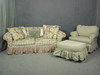 Appraisal: LIVING ROOM SUITE - THREE PIECE SHABBY CHIC DESIGNER LIVING