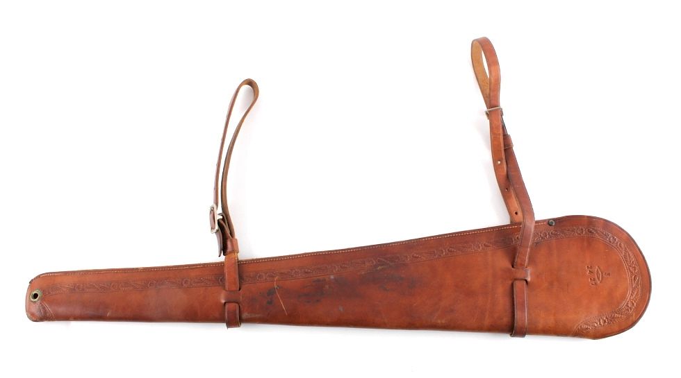 Appraisal: George Lawrence Tooled Leather Rifle Scabbard This is a George