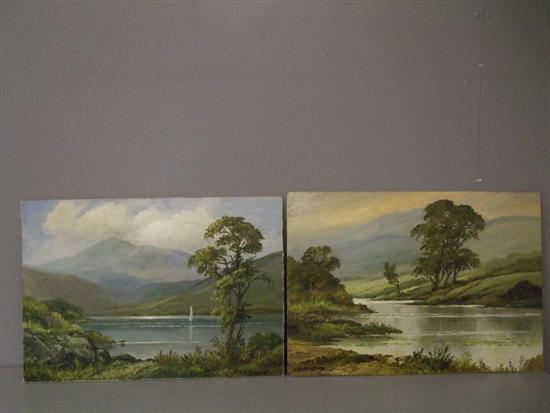 Appraisal: Keith Burtonshaw two oils on board of probably Scottish landscapes