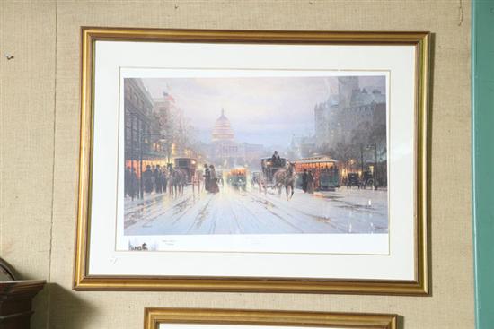 Appraisal: LIMITED EDITION PRINT BY G HARVEY ''Pennsylvania Ave '' number