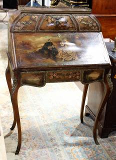 Appraisal: Louis XV style desk circa having a gallery top above