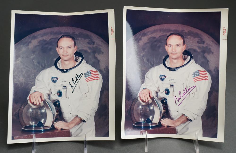 Appraisal: Two Signed Apollo XI Portraits of Michael Collins Each bearing