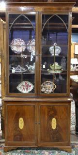 Appraisal: Federal inlaid and parcel ebonized collector's cabinet circa having a