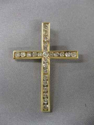 Appraisal: Diamond Cross diamonds totaling carat in k yellow gold ''