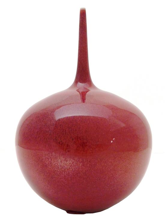 Appraisal: Cliff Lee American b Chun Glazed Peach Bloom Vase one