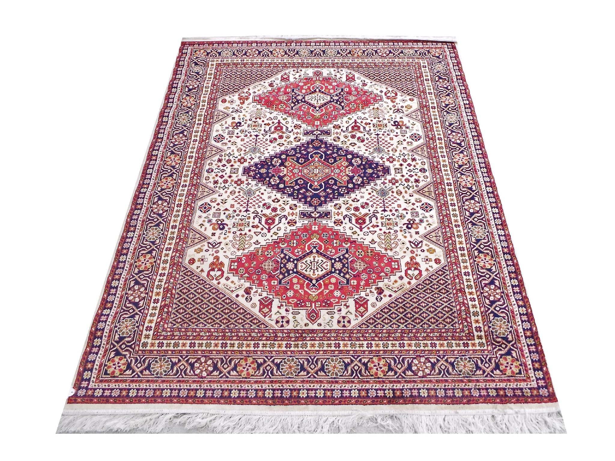 Appraisal: Kum rug with blue ground x