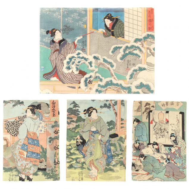 Appraisal: UTAGAWA KUNIYOSHI JAPANESE - A SELECTION OF WOODBLOCK PRINTS Edo