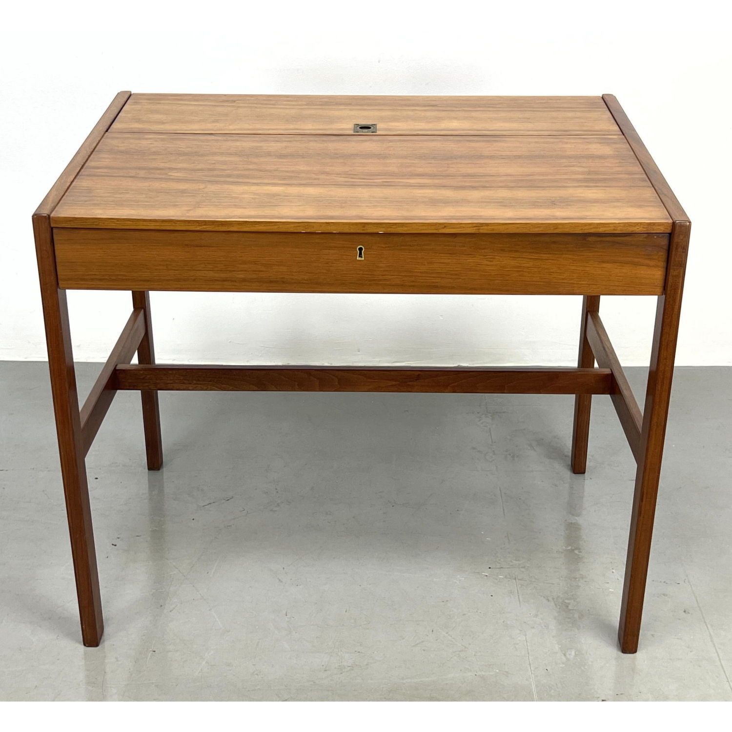 Appraisal: Danish Modern Teak Vanity Writing desk Flip up top with