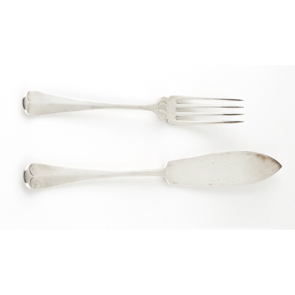 Appraisal: A collection of flatware Robert Stewart Sheffield comprising twelve fish