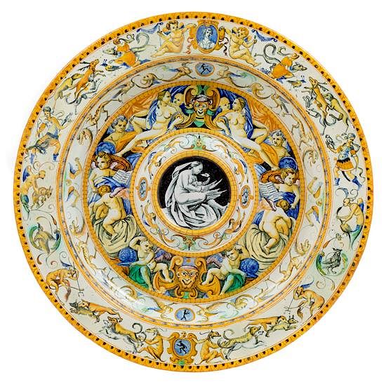 Appraisal: An Italian Majolica Charger Diameter inches An Italian Majolica Charger