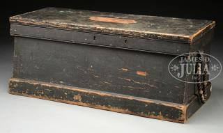 Appraisal: NICE PAINTED PINE SEA CHEST Late th early th century