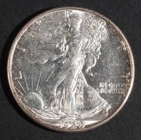 Appraisal: United States walking Liberty type silver half dollar -S MS-