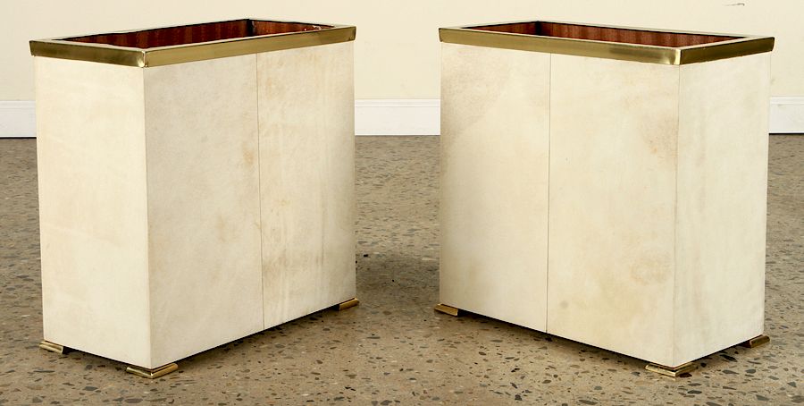 Appraisal: PAIR WASTE BASKETS MANNER OF JEAN-MICHEL FRANK A pair of