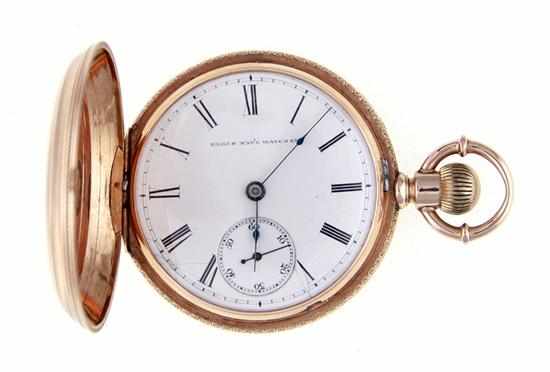 Appraisal: Elgin gold pocket watch circa K rose gold hunting case