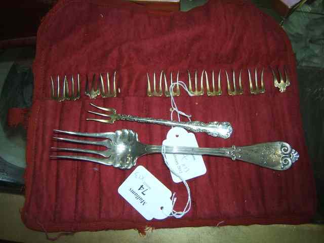 Appraisal: AN AMERICAN STERLING SILVER FORK by Tiffany Co together with