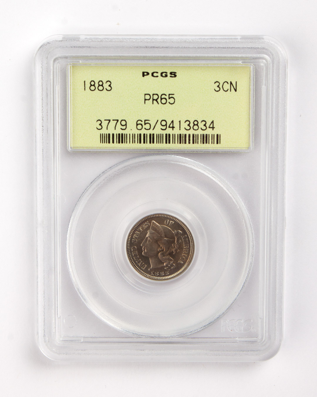 Appraisal: United States nickel three-cent piece PR- in PCGS holder