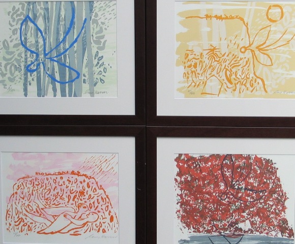 Appraisal: Guy Wilkie Warren born The Seasons four screenprints each signed