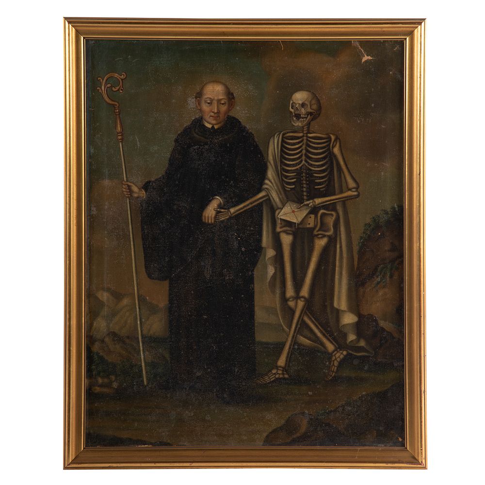 Appraisal: Continental School th c Death's Visit oil th century or