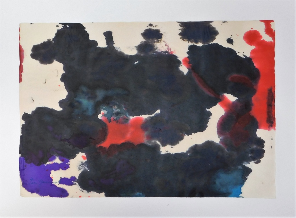 Appraisal: TARO YAMAMOTO ABSTRACT EXPRESSIONIST WC PAINTING California Connecticut New York