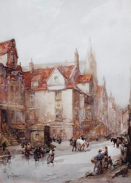 Appraisal: JOHN TERRIS'John Knox's House Edinburgh' watercolour cm x cm