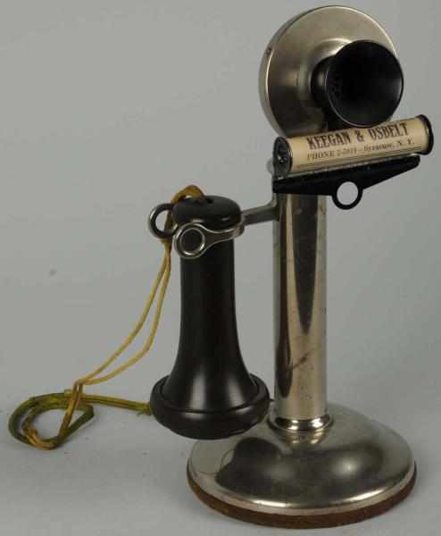 Appraisal: Western Electric BC Telephone with Window Shade Circa nickeled brass