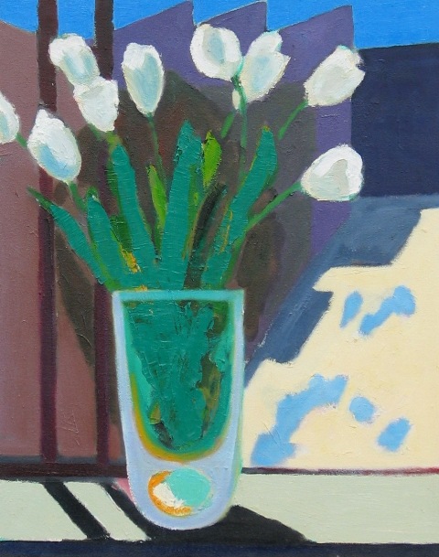 Appraisal: Christopher Capper born Tulips Wiltshire Street Surrey Hills oil on