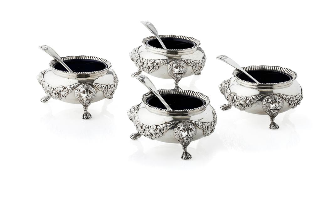 Appraisal: A handsome set of four open salts Charles Stuart Harris