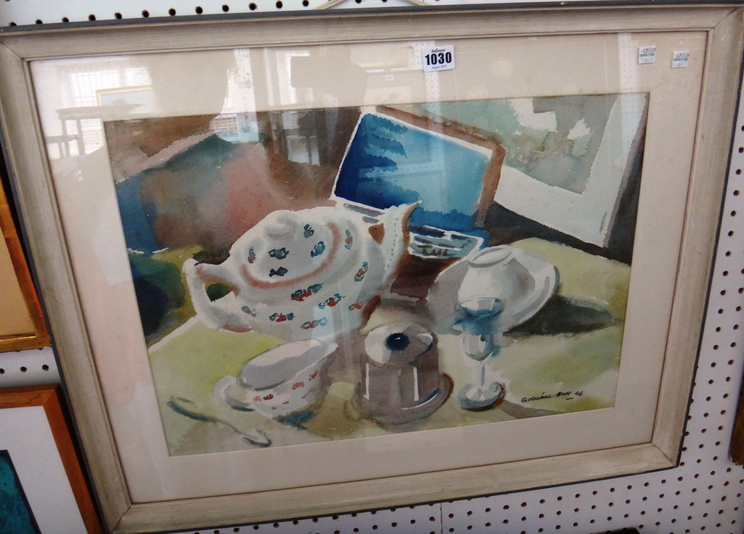 Appraisal: Adrian Hill - Still life watercolour signed and dated '