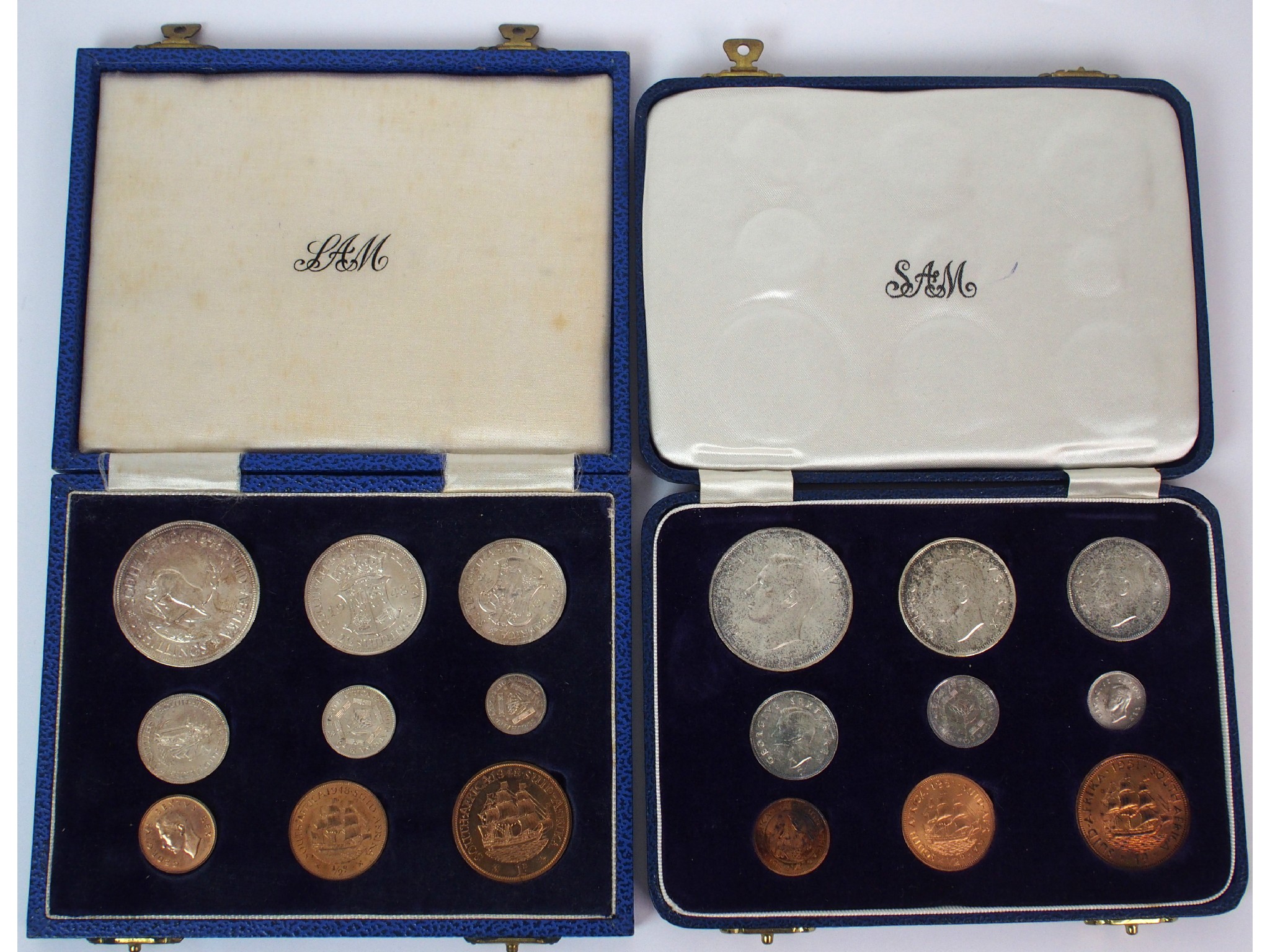 Appraisal: Two South Africa Proof Sets George VI Shillings to Farthing