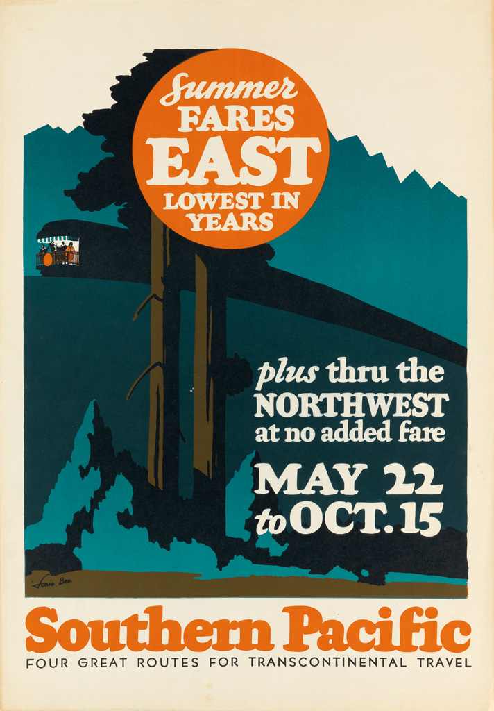 Appraisal: LONIE BEE - SOUTHERN PACIFIC SUMMER FARES EAST Circa x