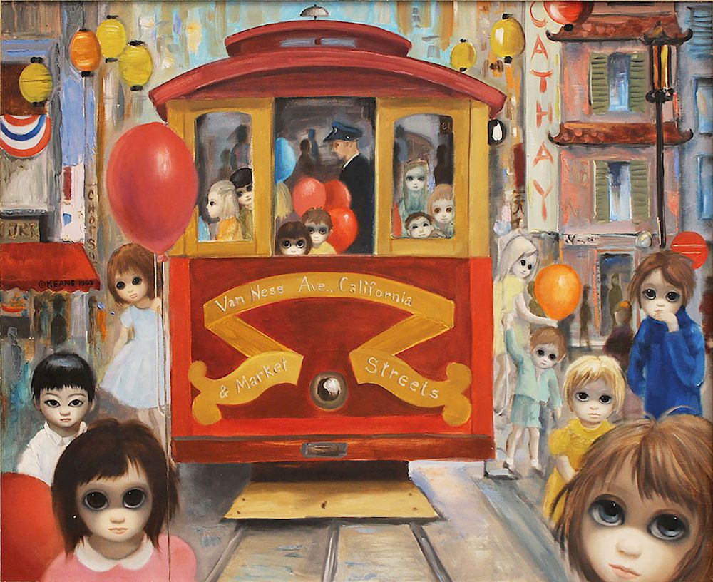 Appraisal: MARGARET KEANE Sunday in Chinatown Sunday in Chinatown Oil on