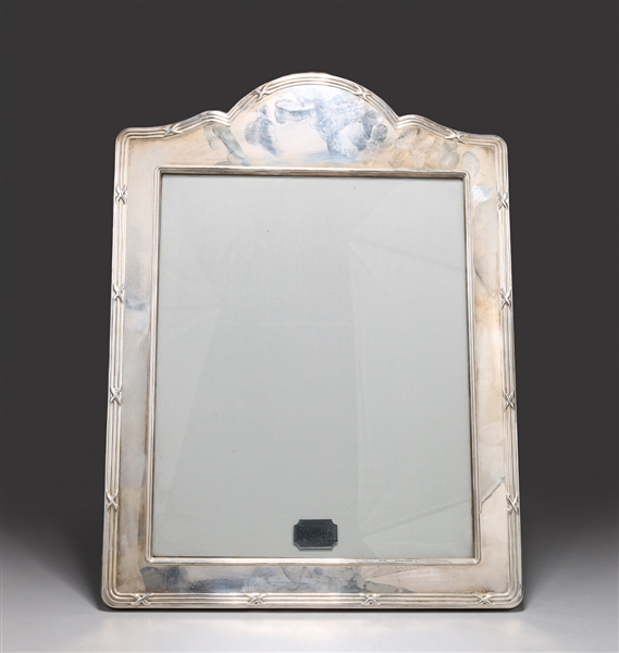 Appraisal: Large vintage English sterling silver picture frame the frame with