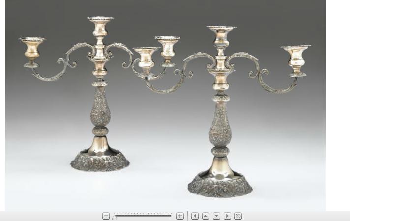 Appraisal: Pair sterling silver candlesticks th century