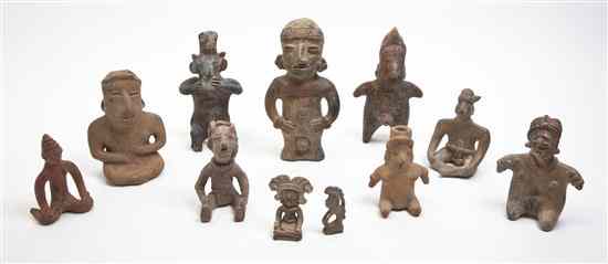 Appraisal: A Collection of Twenty-Seven Pre-Columbian Style Pottery Figures including Colima