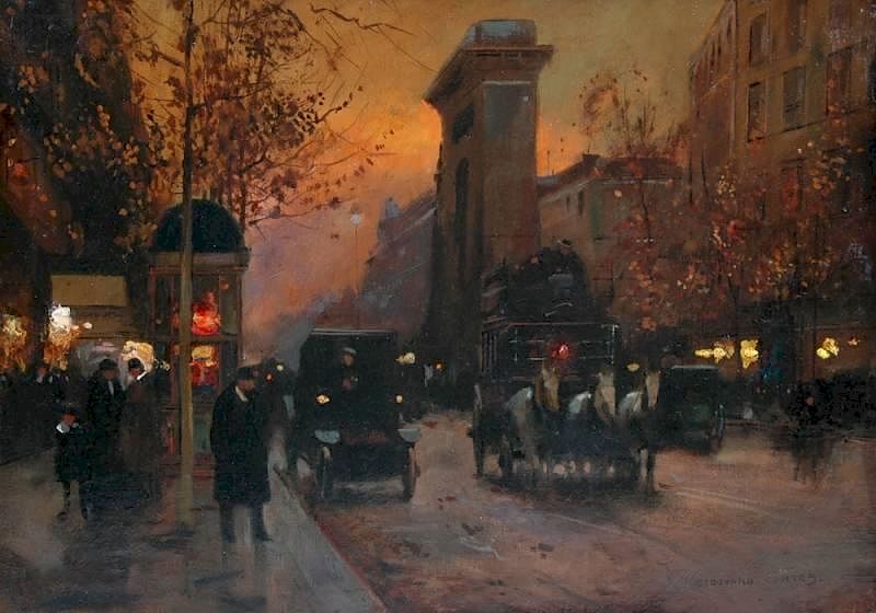 Appraisal: DOUARD CORT S French - A PAINTING Paris Scene DOUARD